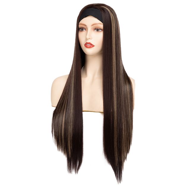 YESORNO Short Gradient Color Regular Wave Glueless Lace Synthetic Wig Machine Made 100% Density Large Luxury European American