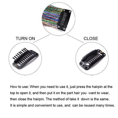 19.7 Inch Straight Clip in Hair Fairy Tinsel Kit Clips on Gl view 4