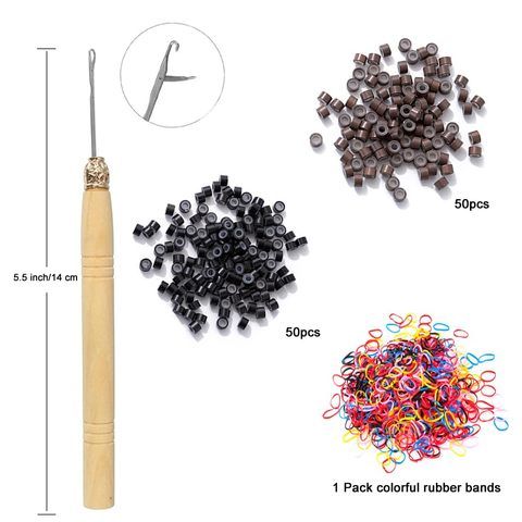 Synthetic Hair Tinsel Kit 18 Inch 12 Pieces Colorful Fairy H view 3