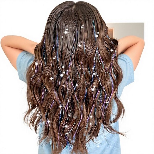Custom Colored Hair Extensions Ombre Braided Bubble Ponytail Extension with Hair Tie 24"