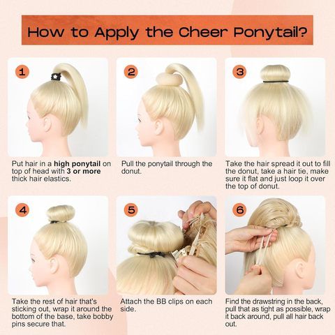 Customizable Cheer Ponytail 14" view 6