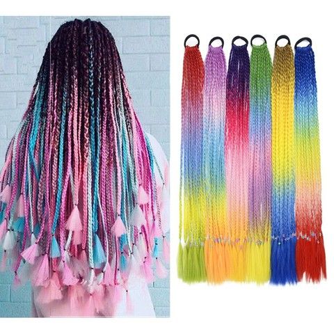 Cross-Border Dreadlock Ponytail Wig Gradient Color 12 Small view 2