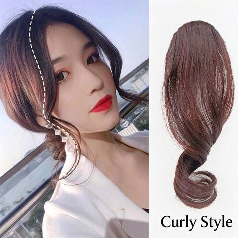 Curly Clip in Hair Extension Synthetic Wavy Hairpiece Natura view 3