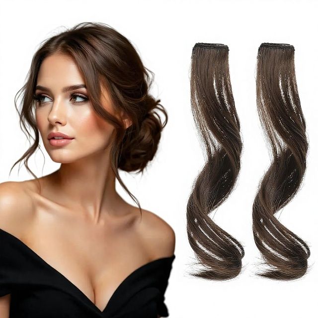 Clip-in Curly Hair 4PCS 16 Inch Silver Grey Synthetic Lace Weft Invisible Design Short Curly Hairpieces for Women