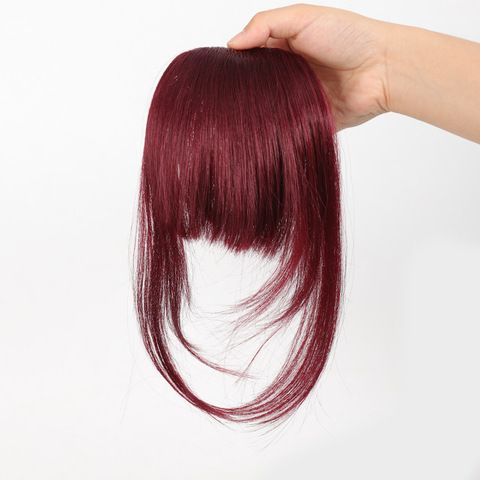 Natural Hair Topper with Bangs Clip in Hairpiece Women Cover view 5