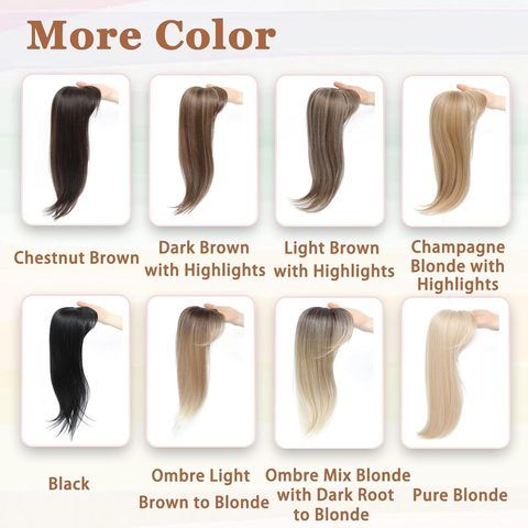 Natural Clip in Hair Topper Voluminous Hairpiece for Women C view 6