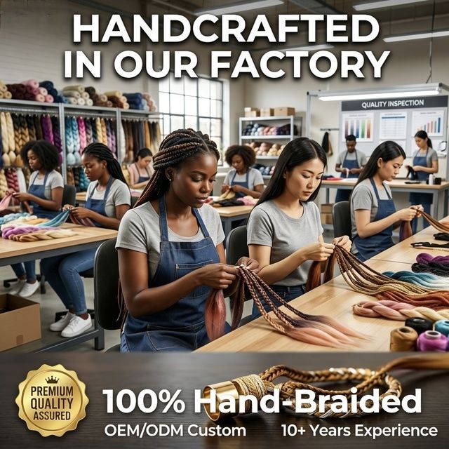 OEM Detachable Braid Hair Manufacturer | Private Label Available| Removable Clip-On Hair Braids | Custom Colors & Lengths