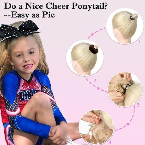 Curly Cheerleader Hairpiece Ponytail 14" view 4