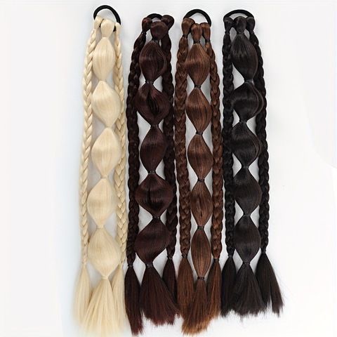 1PC Children's Wigs Double Ponytails Bubble Braids Lant view 6