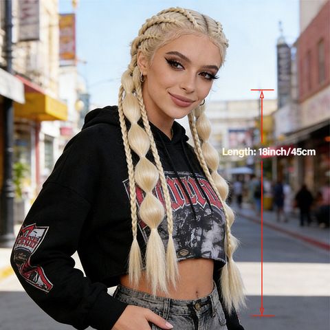 2pcs High Temperature Wire Wigs Long Ponytails Twisted Braid view 4
